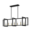 Load image into Gallery viewer, Farmhouse Candle Style Linear Rectangular Cage Island Chandelier