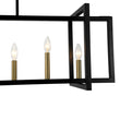 Load image into Gallery viewer, Farmhouse Candle Style Linear Rectangular Cage Island Chandelier
