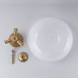 Load image into Gallery viewer, French 3-Light White Clouded Glass Round Semi Flush Mount