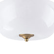 Load image into Gallery viewer, French 3-Light White Clouded Glass Round Semi Flush Mount