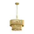 Load image into Gallery viewer, French Luxury Gold 2-Tier Metal Drum Cage Chandelier