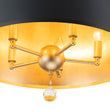 Load image into Gallery viewer, French Vintage Black Gold Iron Drum Cage Chandelier