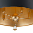 Load image into Gallery viewer, French Vintage Black Gold Iron Drum Cage Chandelier