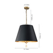 Load image into Gallery viewer, French Vintage Black Gold Iron Drum Cage Chandelier