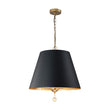 Load image into Gallery viewer, French Vintage Black Gold Iron Drum Cage Chandelier
