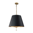 Load image into Gallery viewer, French Vintage Black Gold Iron Drum Cage Chandelier