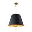 Load image into Gallery viewer, French Vintage Black Gold Iron Drum Cage Chandelier