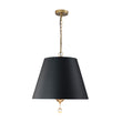 Load image into Gallery viewer, French Vintage Black Gold Iron Drum Cage Chandelier