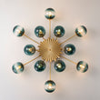 Load image into Gallery viewer, Glam Bloom 12-Light Blue Glass Bubble Semi Flush Chandelier