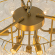 Load image into Gallery viewer, Glam Brass Cluster Ribbed Glass Globe Bubble Chandelier
