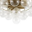 Load image into Gallery viewer, Cluster Ribbed Glass Bubble Round Tiered Semi Flush Chandelier