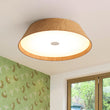 Load image into Gallery viewer, Farmhouse Wood Grain Dimmable LED Round Flush Mount Light