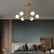 Load image into Gallery viewer, Mid-Century Modern 6-Light Brass Sputnik Ceiling Light