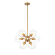 Load image into Gallery viewer, Modern Brass 12-Light Cluster Glass Globe Bubble Chandelier