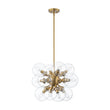 Load image into Gallery viewer, Modern Brass 12-Light Cluster Glass Globe Bubble Chandelier