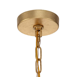 Modern Brass Round Crystal Chandelier
