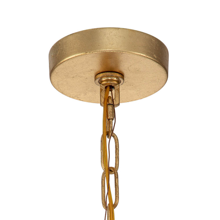 Modern Brass Round Crystal Chandelier
