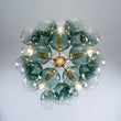 Load image into Gallery viewer, Modern Cluster Gradient Green Glass Globe Bubble Chandelier