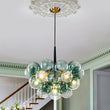 Load image into Gallery viewer, Modern Cluster Gradient Green Glass Globe Bubble Chandelier