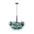 Load image into Gallery viewer, Modern Cluster Gradient Green Glass Globe Bubble Chandelier