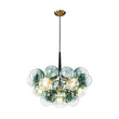 Load image into Gallery viewer, Modern Cluster Gradient Green Glass Globe Bubble Chandelier