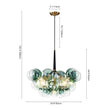 Load image into Gallery viewer, Modern Cluster Gradient Green Glass Globe Bubble Chandelier