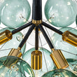 Load image into Gallery viewer, Modern Cluster Gradient Green Glass Globe Bubble Chandelier