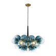 Load image into Gallery viewer, Modern Cluster Gradual Blue Glass Globe Bubble Chandelier