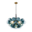 Load image into Gallery viewer, Modern Cluster Gradual Blue Glass Globe Bubble Chandelier