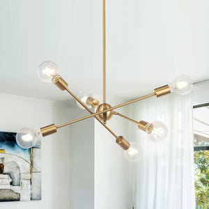 Modern Sphere Gold Sputnik Chandelier