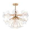 Load image into Gallery viewer, Morning Glory Glass Bloom Sunburst Semi Flush Chandelier