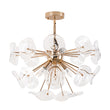 Load image into Gallery viewer, Morning Glory Glass Bloom Sunburst Semi Flush Chandelier
