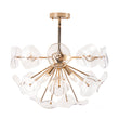 Load image into Gallery viewer, Morning Glory Glass Bloom Sunburst Semi Flush Chandelier