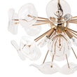 Load image into Gallery viewer, Morning Glory Glass Bloom Sunburst Semi Flush Chandelier