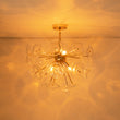 Load image into Gallery viewer, Morning Glory Glass Bloom Sunburst Semi Flush Chandelier