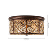 Load image into Gallery viewer, Moroccan Antique Crystal Drum Flush Mount Ceiling Light