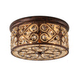 Load image into Gallery viewer, Moroccan Antique Crystal Drum Flush Mount Ceiling Light