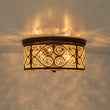 Load image into Gallery viewer, Moroccan Antique Crystal Drum Flush Mount Ceiling Light