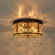 Load image into Gallery viewer, Moroccan Antique Crystal Drum Flush Mount Ceiling Light