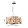 Load image into Gallery viewer, Moroccan Glam Antique Crystal Square Cage Chandelier