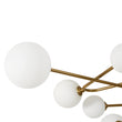 Load image into Gallery viewer, Opal Glass Bubble Brass Linear Sputnik Semi Flush Mount