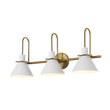 Load image into Gallery viewer, 3-Light Metal Conical Shade Bathroom Vanity Wall Sconce