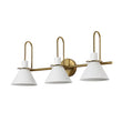 Load image into Gallery viewer, 3-Light Metal Conical Shade Bathroom Vanity Wall Sconce
