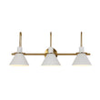 Load image into Gallery viewer, 3-Light Metal Conical Shade Bathroom Vanity Wall Sconce