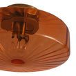 Load image into Gallery viewer, LightFixturesUSA - 1 - Light Caramel Amber Ribbed Glass Round Semi Flush Mount - Ceiling Light - 18.8 in. -
