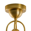 Load image into Gallery viewer, LightFixturesUSA - 1 - Light Clear Glass Dome Shade Semi Flush Mount - Ceiling Light - Brass -