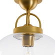 Load image into Gallery viewer, LightFixturesUSA - 1 - Light Clear Glass Dome Shade Semi Flush Mount - Ceiling Light - Brass -