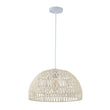 Load image into Gallery viewer, LightFixturesUSA - 1 - Light Coastal Bohemian Woven Rope Dome Pendant - Pendant Light - Medium - Beige