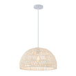 Load image into Gallery viewer, LightFixturesUSA - 1 - Light Coastal Bohemian Woven Rope Dome Pendant - Pendant Light - Medium - Beige