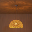 Load image into Gallery viewer, LightFixturesUSA - 1 - Light Coastal Bohemian Woven Rope Dome Pendant - Pendant Light - Medium - Beige
